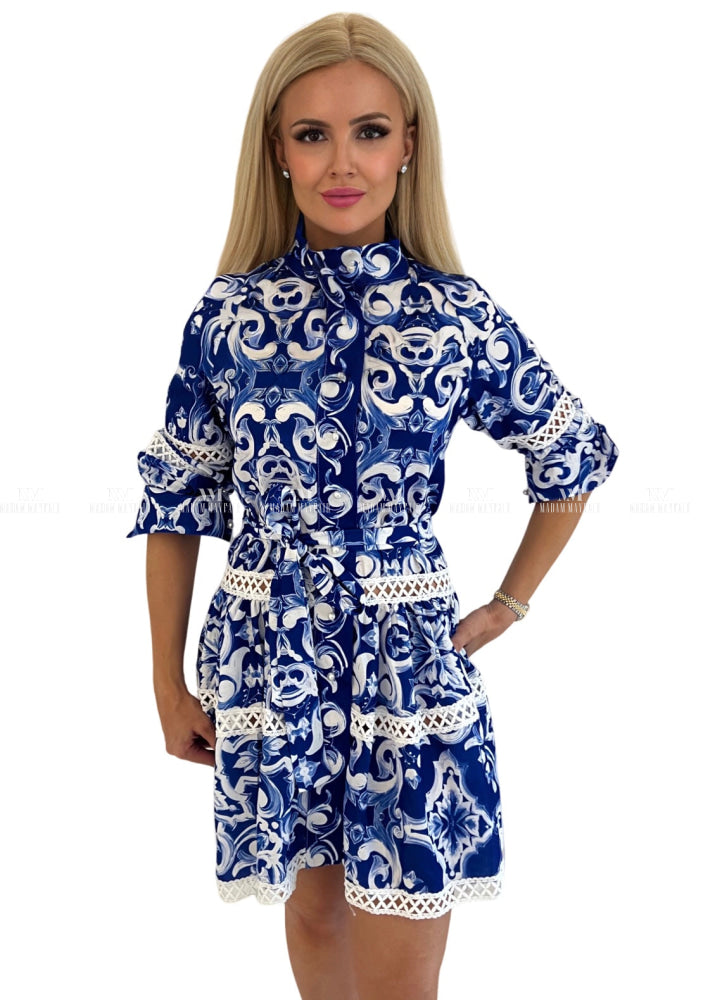 blue dress for baby girl Demi Blue Summer Dress – Madam Mayfair