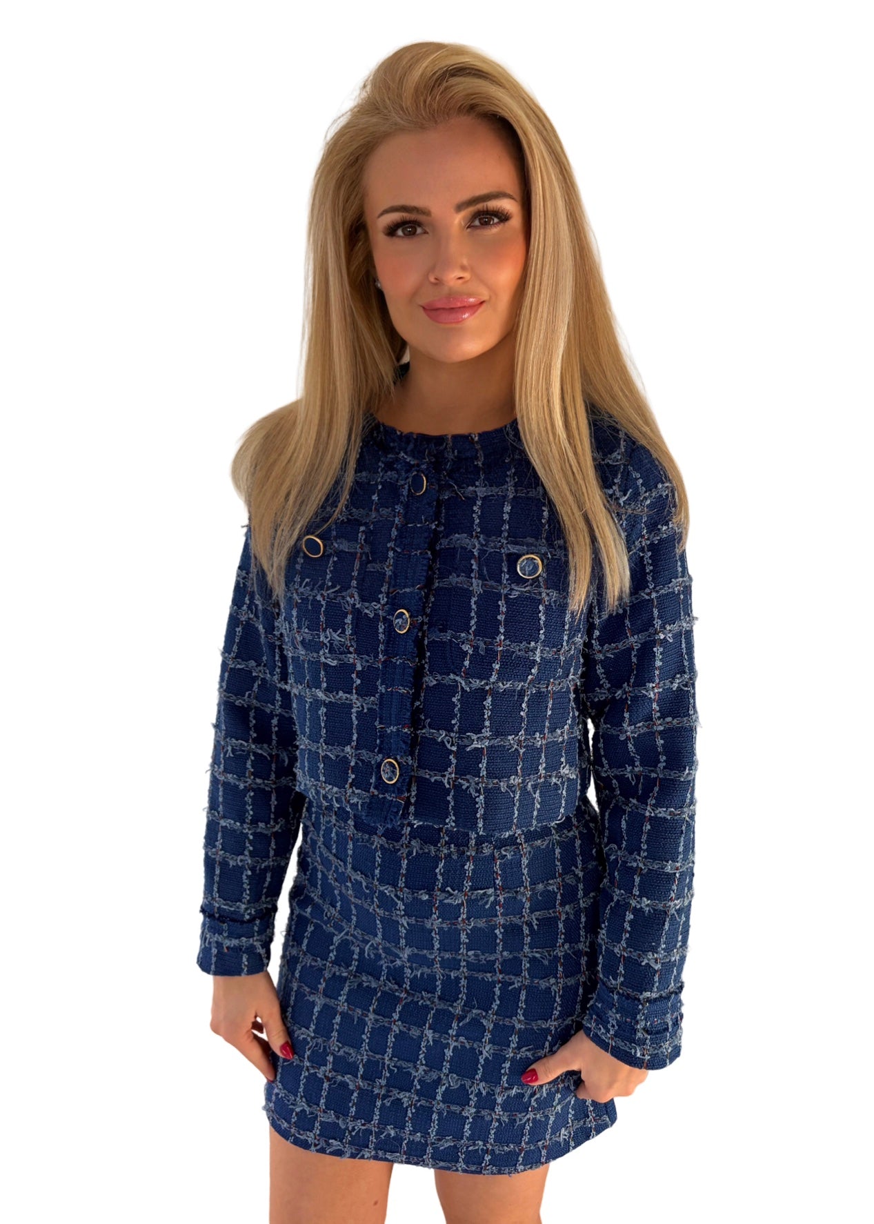 Helen Blue Tweed Suit