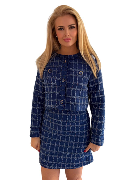Helen Blue Tweed Suit