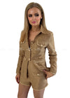 Abbey Golden Shorts Suit Tweed Two Piece Set