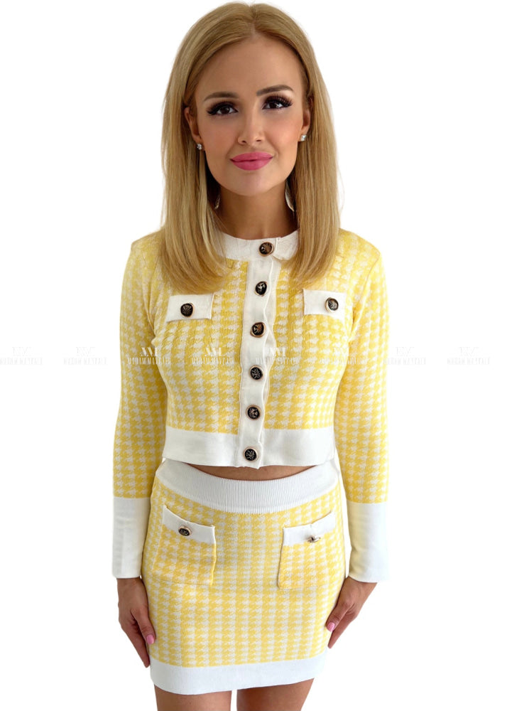 Abigail Yellow Check Two Piece