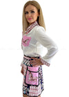 Adrian Tweed White Cropped Mini Two Piece Uk 8