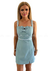 Allegra Blue Tweed Bow Dress Dresses