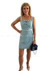 Allegra Blue Tweed Bow Dress Uk 10 Dresses