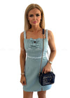 Allegra Blue Tweed Bow Dress Uk 6 Dresses