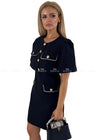 Alyssa Black Cape & Dress Set Dresses