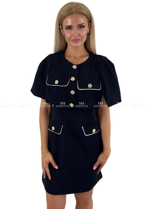 Alyssa Black Cape & Dress Set Dresses