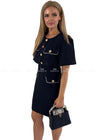 Alyssa Black Cape & Dress Set Uk 6-8 Dresses