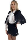 Athena Tweed Cape Suit & Blouse Co Ords