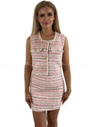 Camille Pink Waistcoat Tweed Suit Uk 6