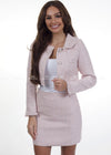Christine Cropped Long Sleeve Tweed Suit Two Piece Set