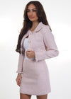 Christine Cropped Long Sleeve Tweed Suit Two Piece Set