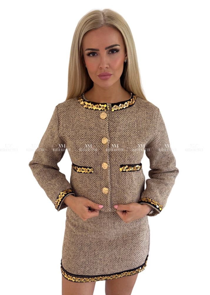 Hazel Brown Tweed Suit Co ords