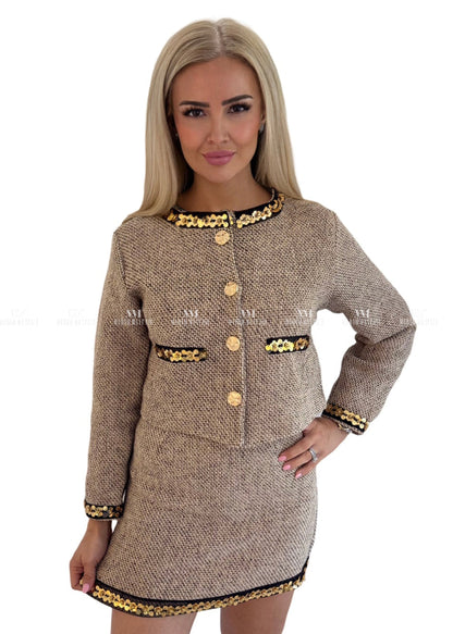 Hazel Brown Tweed Suit Co ords