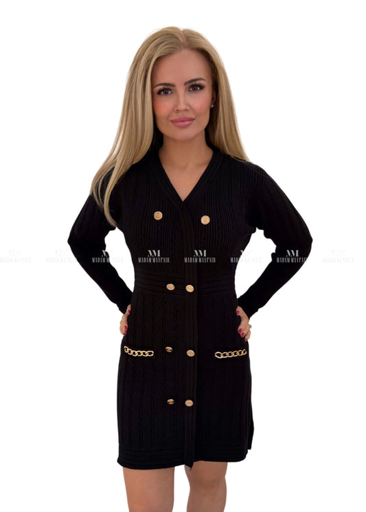 Janie Black Chain Dress Dresses