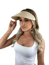 Leopard Print Summer Straw Visor Accessories