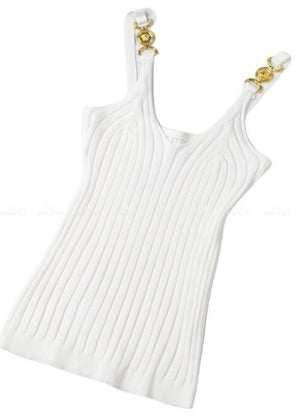 Lizzie Medusa Vest Top White