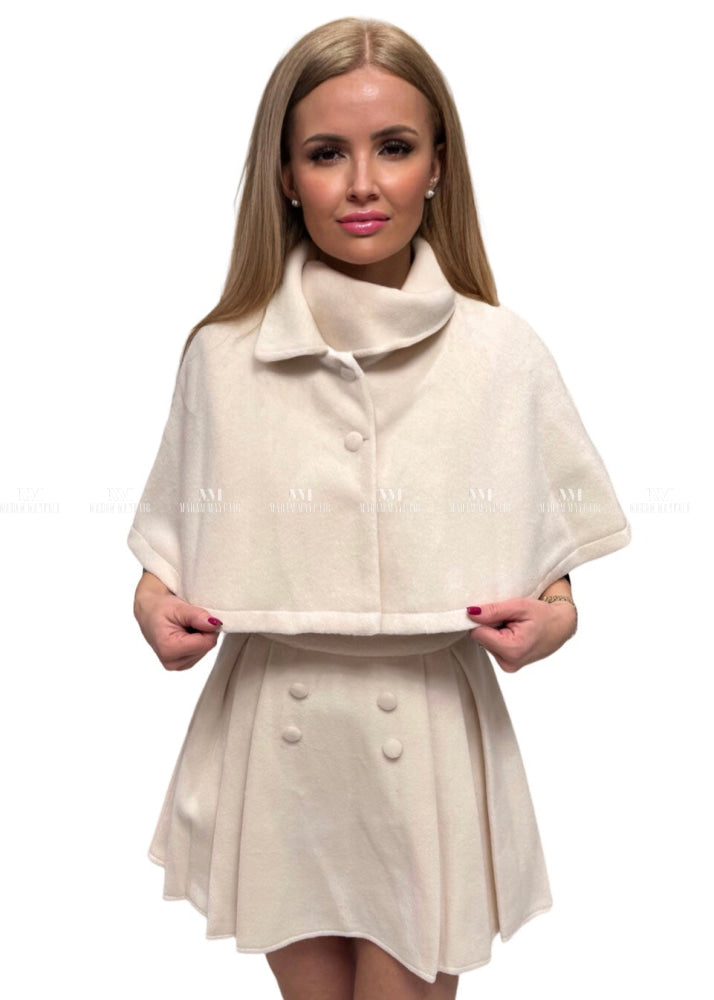 Maddox Cream Cape Suit