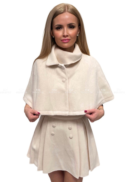 Maddox Cream Cape Suit