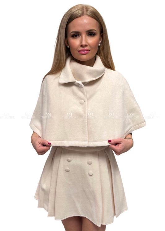 Maddox Cream Cape Suit