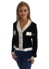 Petra Jewelled Monochrome Cardigan Jumper