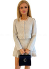Rebecca Blue Frill Skirt & Jacket Uk 8