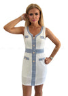 Tamsin Tweed Trim Dress