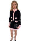Vanessa Black & Pink Bodycon Dress Dresses