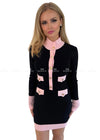 Vanessa Black & Pink Bodycon Dress Dresses