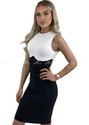 Antonia Sleeveless Monochrome Body Con Dress Dresses