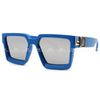 Blue Mirror Lens Oversized Sunglasses Accessories