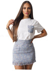 Britney Tweed T Shirt And Skirt Set