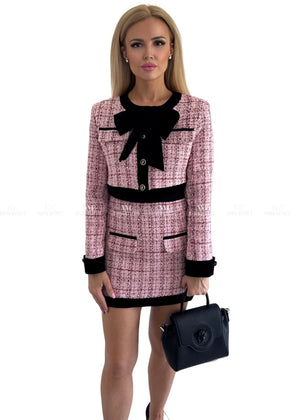 Katie Pink & Black Tweed Suit Co Ords