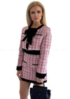 Katie Pink & Black Tweed Suit Co Ords