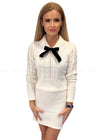 Liliana White Jumper & Skirt Set