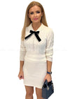 Liliana White Jumper & Skirt Set