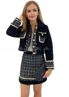 Nicolette Black Plaid Tweed Suit