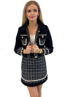 Nicolette Black Plaid Tweed Suit