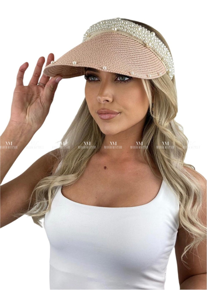 Summer Pearl Straw Visor Accessories